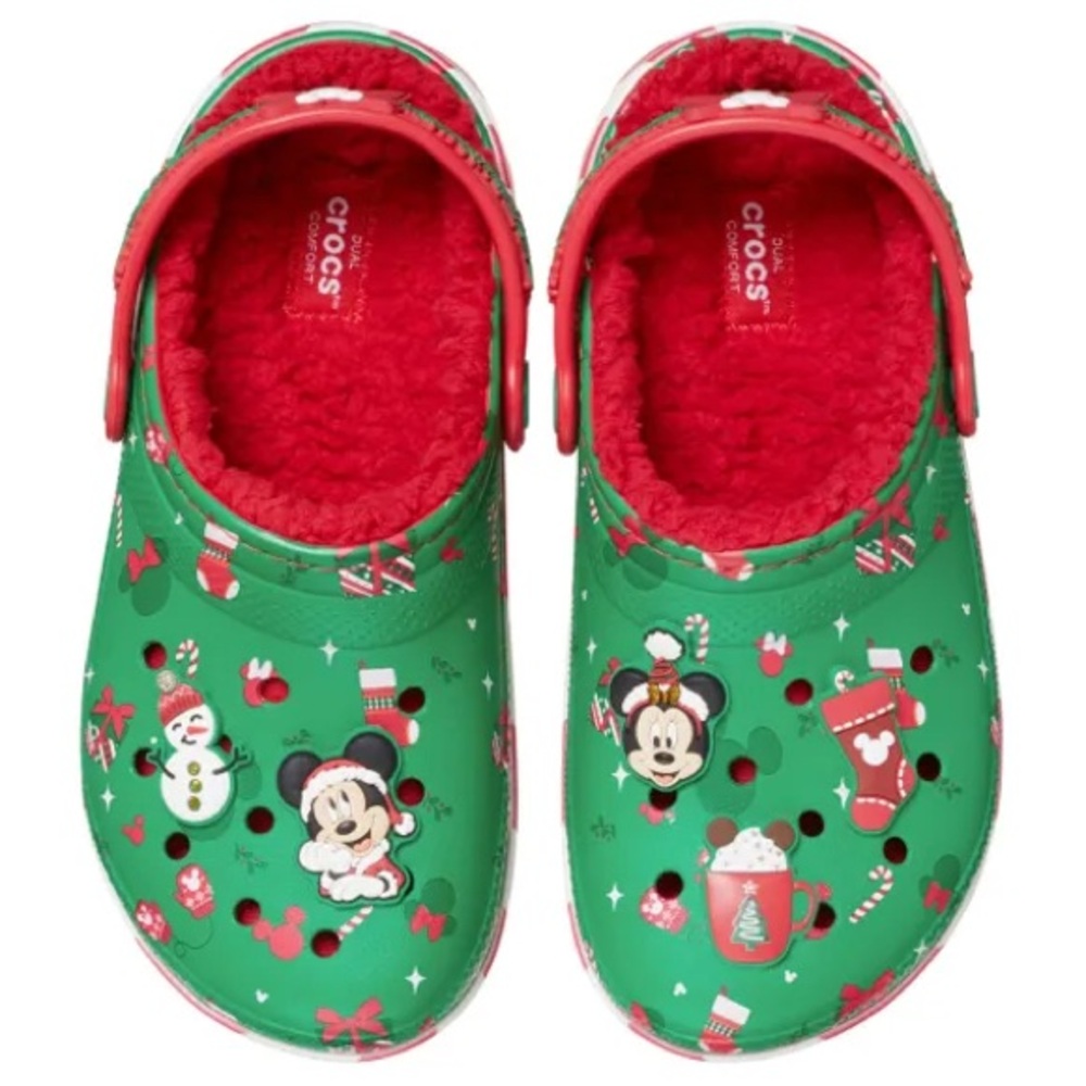 Kids Mickey Mouse Fur Lined Crocs